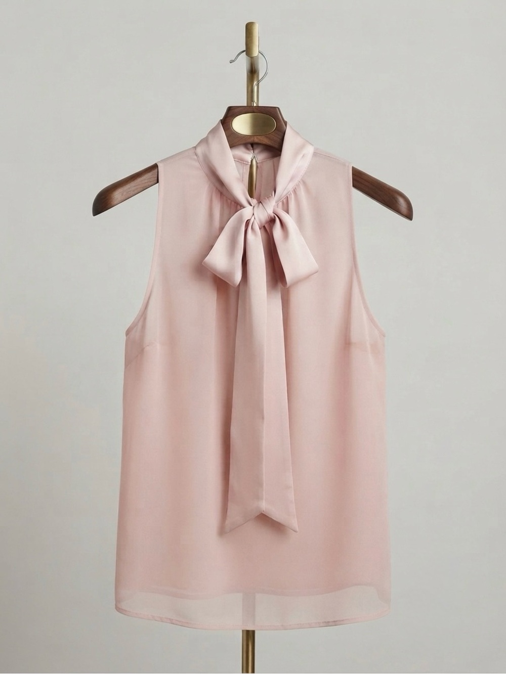 Zara Blush Pink Sleeveless Draped Neck Camisole